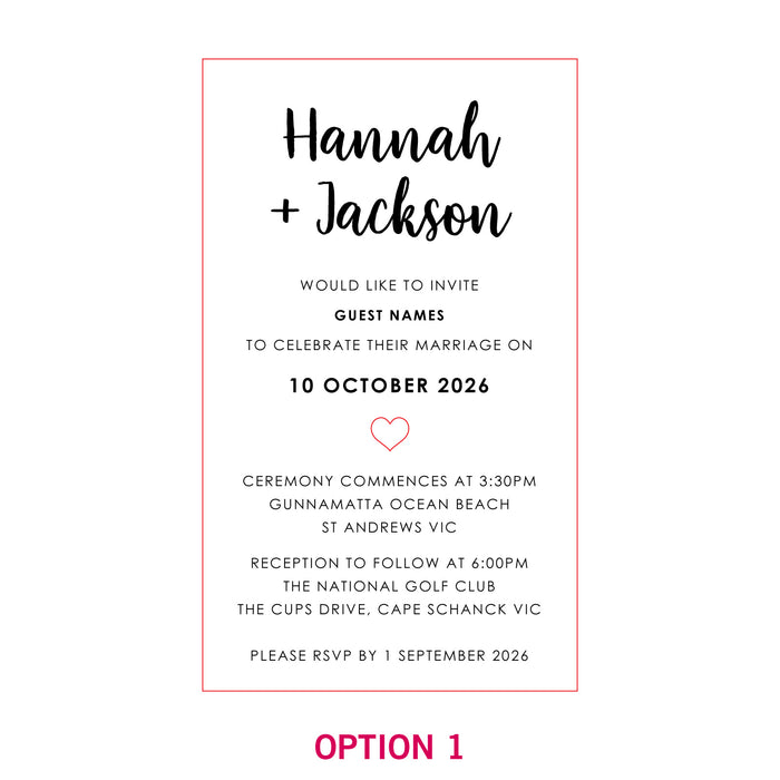11B Engraved Wooden Wedding Invitations