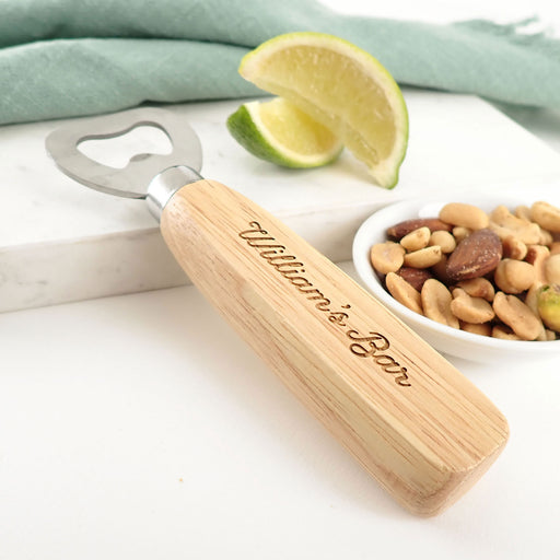 Customised Engraved Christmas Wooden Handle Bottle Opener Gift
