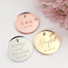 Custom Artwork Engraved Wedding Mirror Gold, Rose Gold and Silver Gift Tag Favour