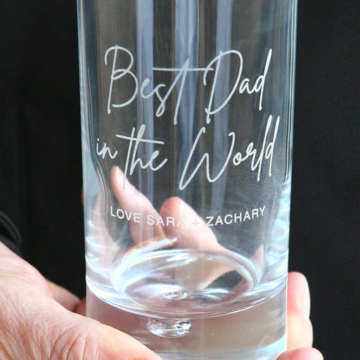 Personalised Engraved Father's Day 365ml High Ball Glass Present