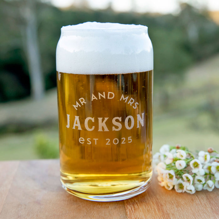 Glass Beer Can Groomsman Gift