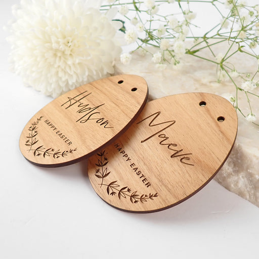 Engraved Wooden Easter Gift Tag