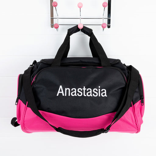 Personalised Kids Sports Duffel Bag - Pink