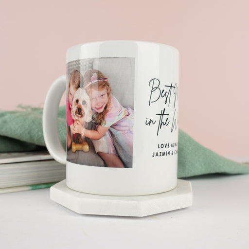 Personalised Mother’s Day coffee mug with custom artwork, celebrating mums, grandmas, and mother figures.