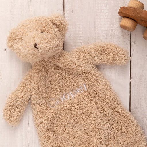 Customised White Embroidered Bear Adoption Set