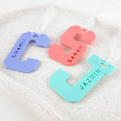 Back to School Laser Cut Pastel Acrylic Bag Tag