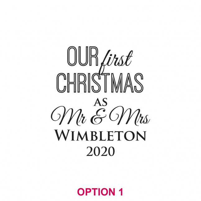 Engraved Christmas Mr & Mrs Gift Boxed Champagne Glass Set