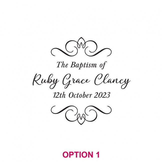 Engraved Christening Glass Coasters