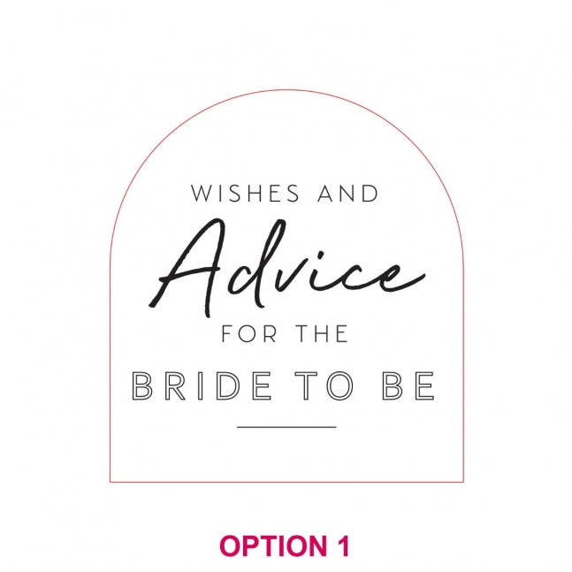 Acrylic Wishes and Advice Wedding Sign with Stand