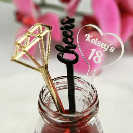 Birthday Party Acrylic Drink Stirrers