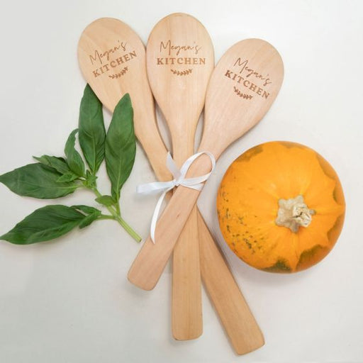 Customised Engraved Christmas 3 piece wooden Spoon Present