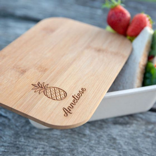 Customised Engraved Bamboo Lid Lunchbox Birthday Gift