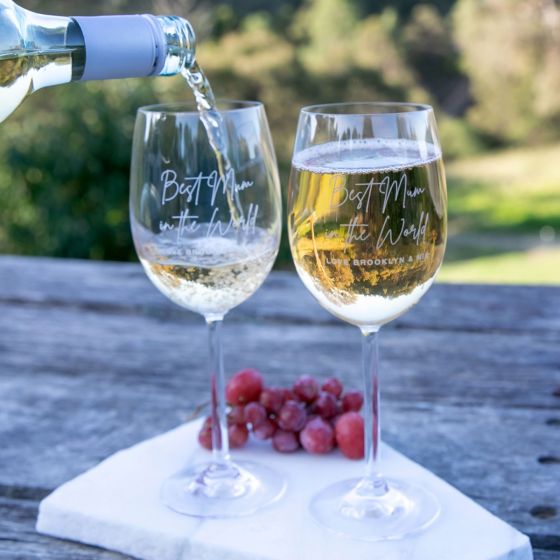 Mother's Day Engraved 360ml Wine Twin Gift Box Set