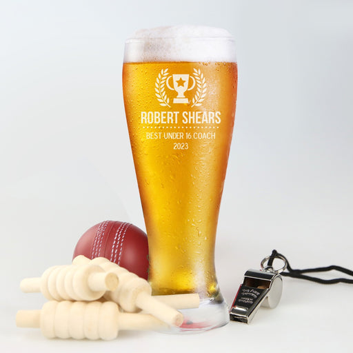 Best Coach Beer Glass Trophy