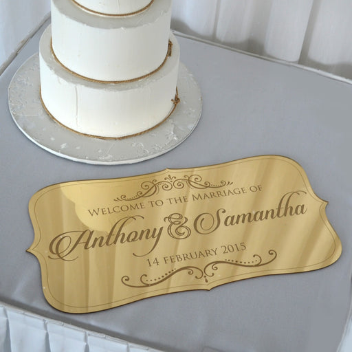 Acrylic welcome sign- silver