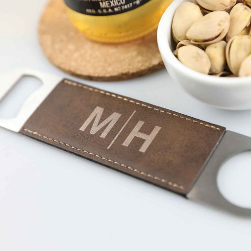 Customised Engraved Barware Leather Bottle Opener