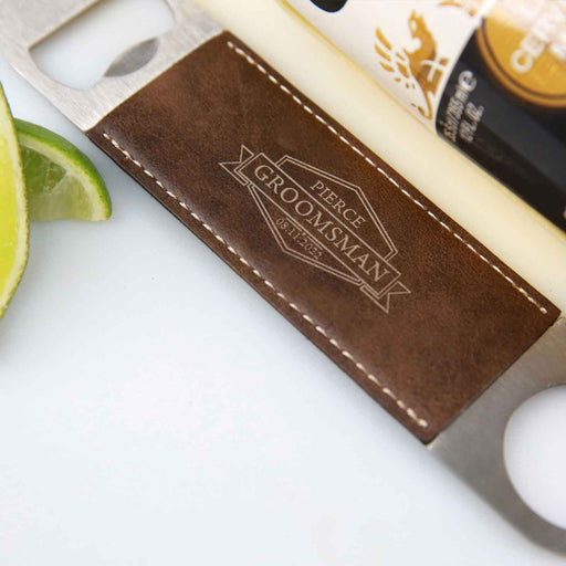 Personalised Leatherette Barmate Bottle Opener