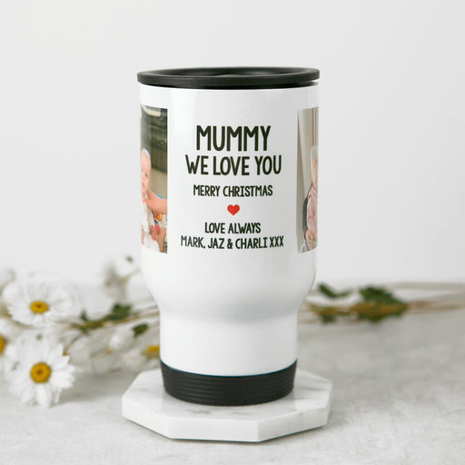 Customised Photo Printed Christmas Stainless Steel Insulated Travel Mug 440ml Present