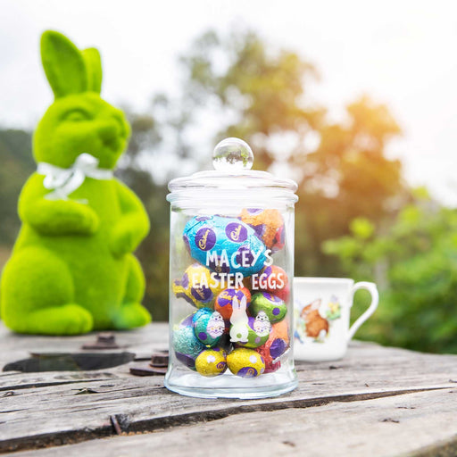 Personalised Engraved Easter Egg Glass Jar