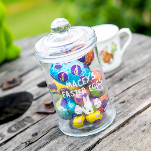 Personalised Engraved Easter Egg Glass Jar