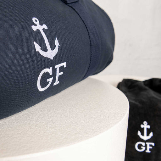 Embroidered boat bag and towel set for sailing or cruising