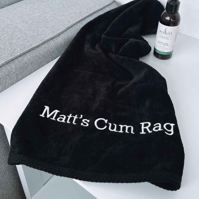 Embroidered Cum Rag Towel Inappropriate Gift