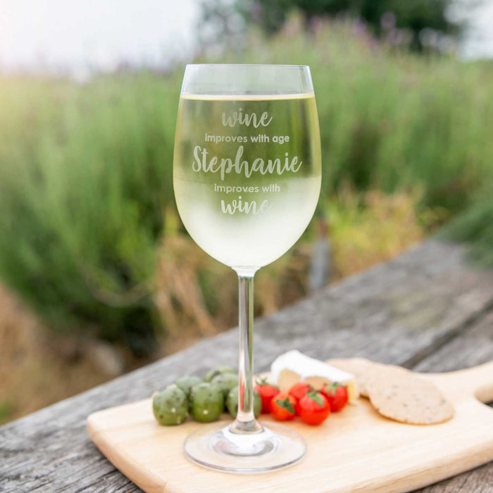 Personalised Engraved Bar ware Housewarming "wine glass gift