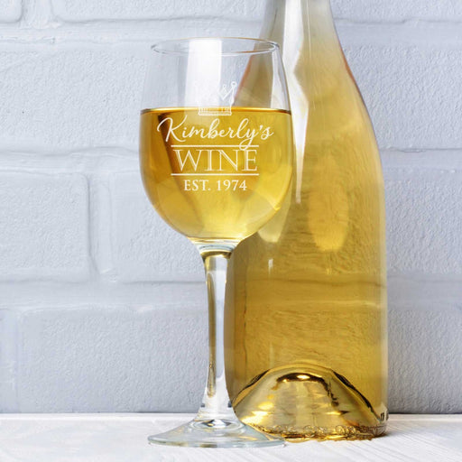 Customised Engraved Birthday Wine Glass Gift