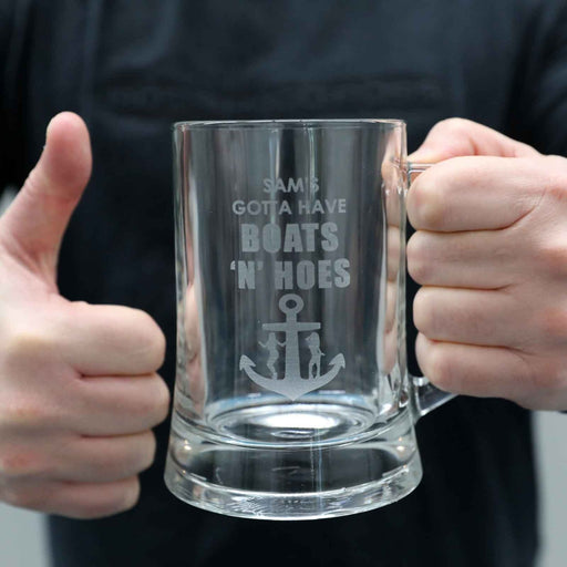 personalised name gift 500ml glass beer mug inappropriate funny