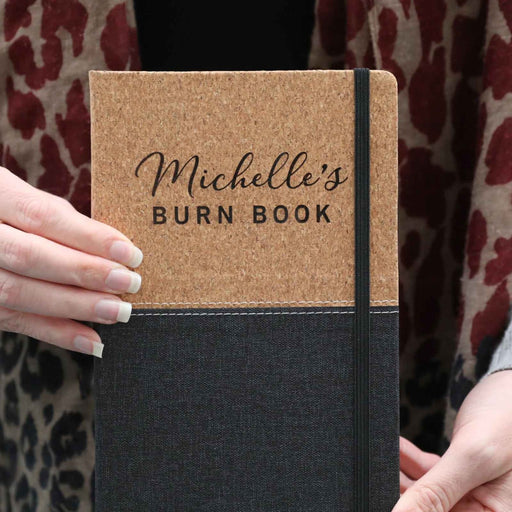 Engraved cork notebook mean girls quote