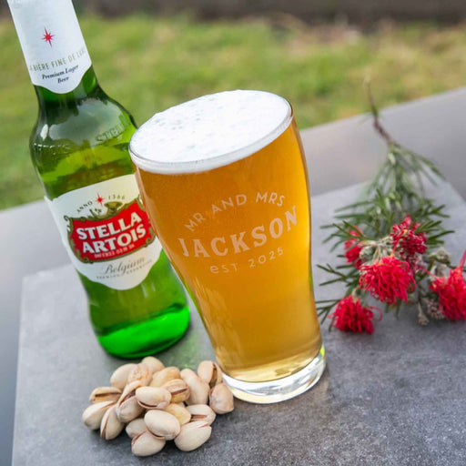 Bridal Party Personalised Beer Glass