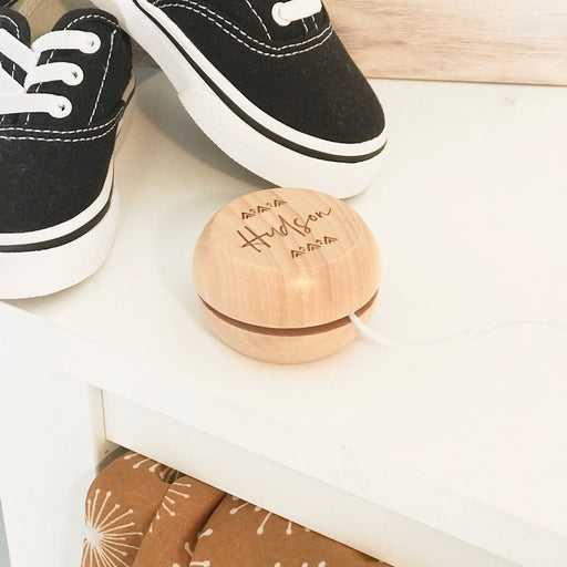 Customised Engraved Light Wooden Yoyo Christmas Present