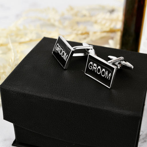 Best Man Cufflinks with Silver Presentation Gift Box