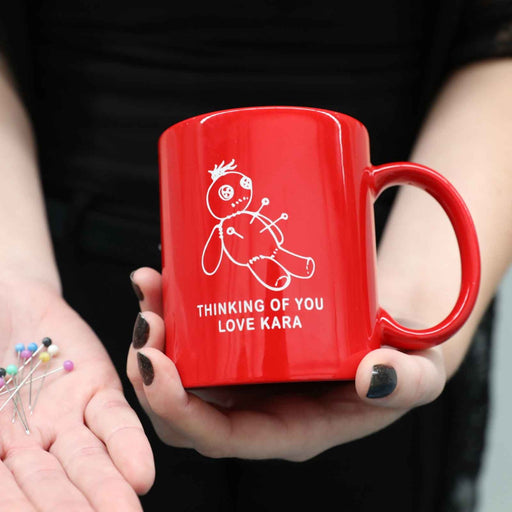 Thinking of You Voodoo Doll Red Coffee Mug