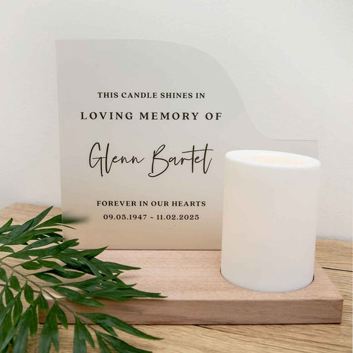 Personalised Printed Wedding Memory Memorial Candle