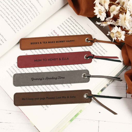 Customised Engraved Leather Bookmarks for Nana, Grandma, Nan Mother's Day Gift