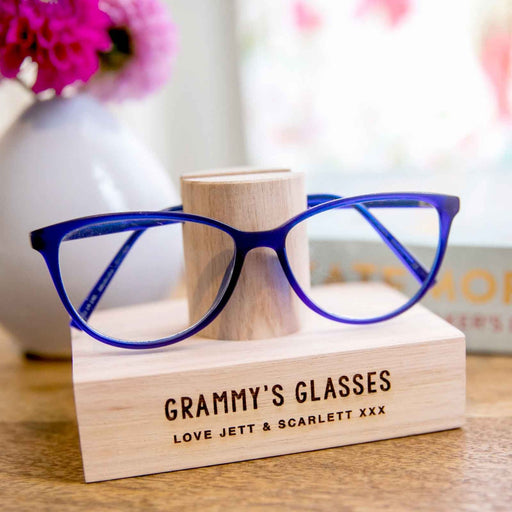 Custom Message Engraved Mother's Day Tasmanian Oak Reading Glasses