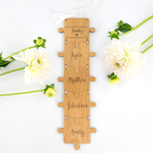 Personalised Engraved Mother’s Day Puzzle Hanger Present