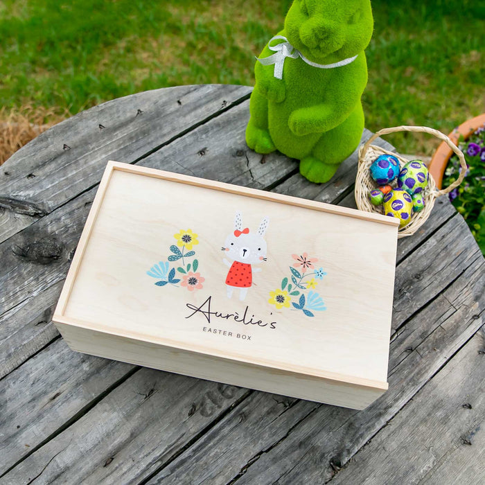 Personalised Engraved Printed Wooden Easter Keepsake Box