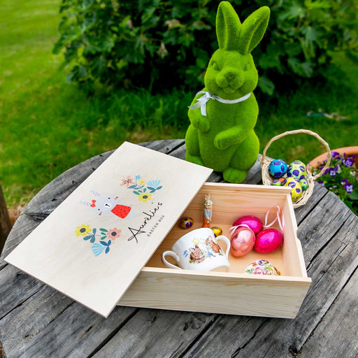Customised Engraved Printed Wooden Easter Keepsake Box Present
