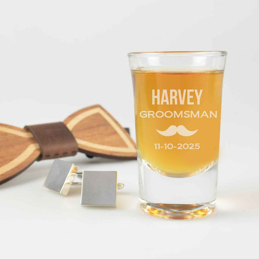 Engraved Wedding Shot Glass for Best Man