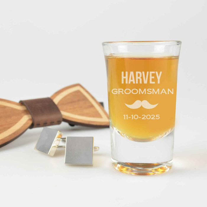 Engraved Wedding Shot Glass for Best Man