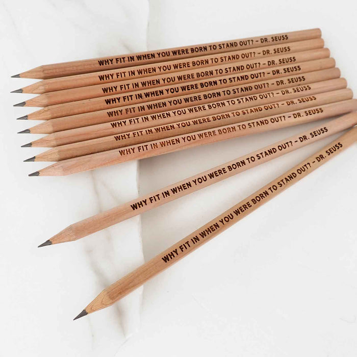 Engraved Student Graduation Wooden Pencils Set of 10