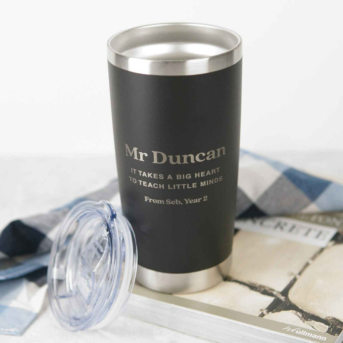 Personalised Engraved Stainless Steel Insulated Travel Mug 590ml Teacher's Gift