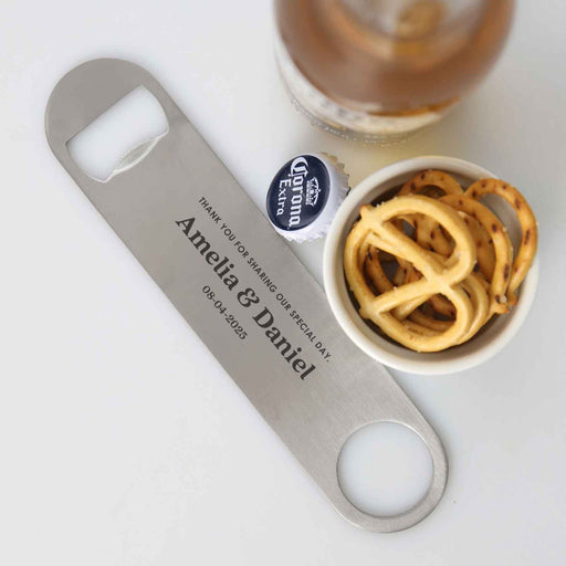 Personalised Engraved Barmate Wedding Favour Bottle Opener Bomboniere