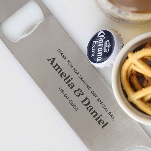 Customised Engraved Wedding Favour Barmate Bottle Opener