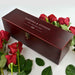 Engraved Wooden Stained Wine Box Set, Wedding Gift for Bride and Groom
