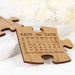 Custom Designed Engraved Wooden Save the Dates Puzzle pieces