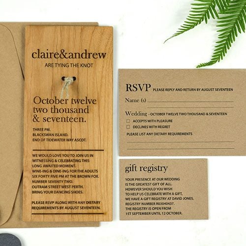 Video: Wooden Wedding Invitations