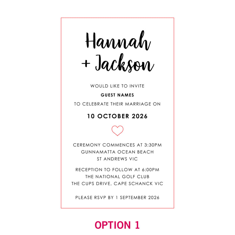 11B Engraved Wooden Wedding Invitations